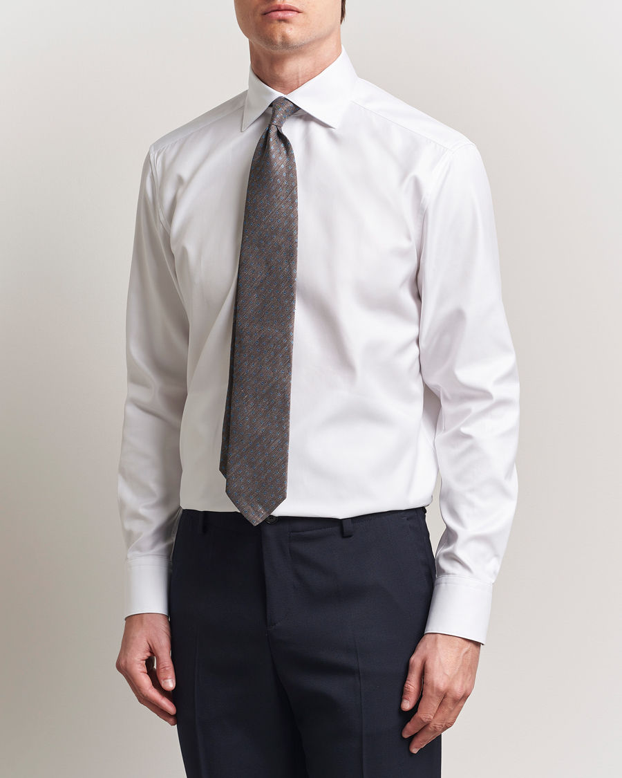 Herr | Skjortor | Stenströms | 1899 Cotton Twill Shirt White