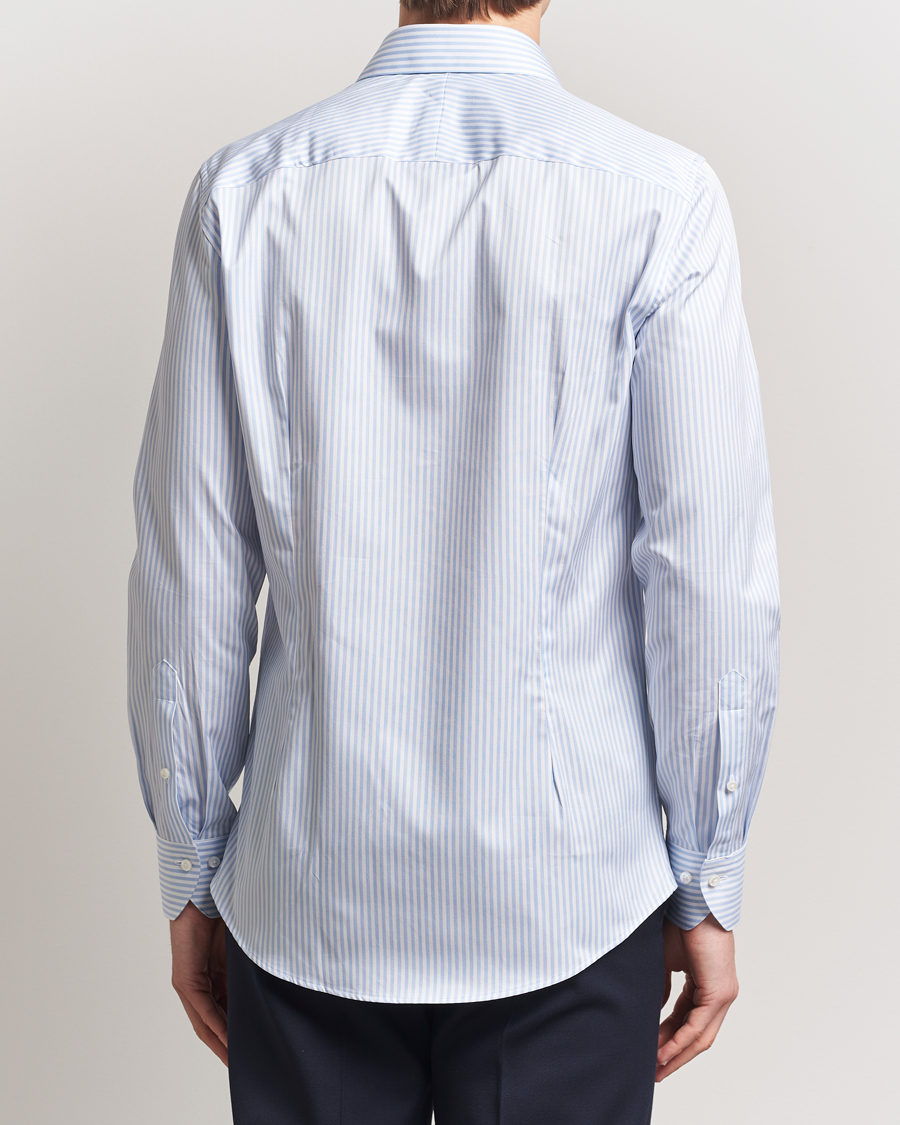 Herr | Skjortor | Stenströms | 1899 Slim Striped Cotton Twill Shirt Blue/White