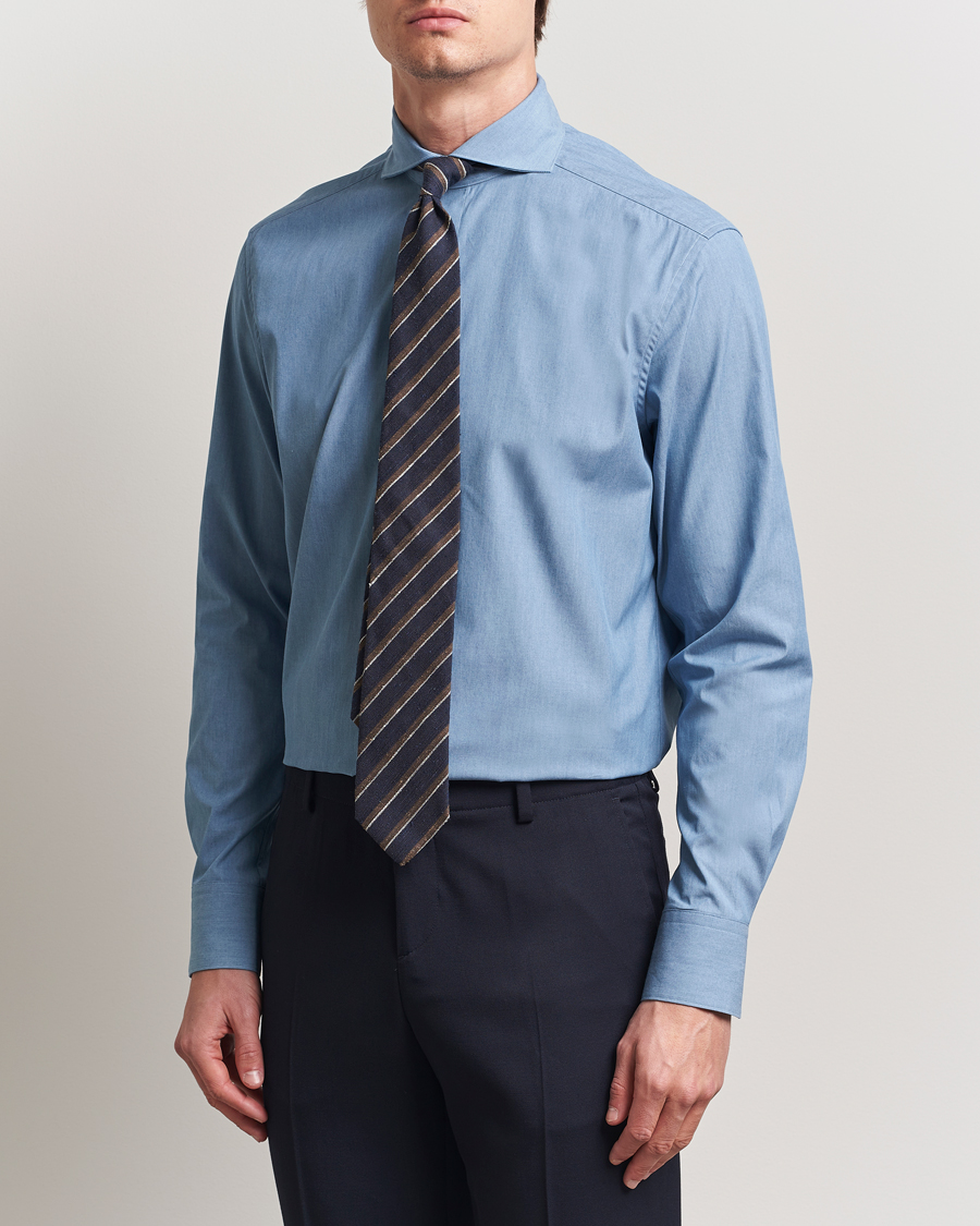 Herr | Skjortor | Stenströms | 1899 Denim Poplin Shirt Indigo