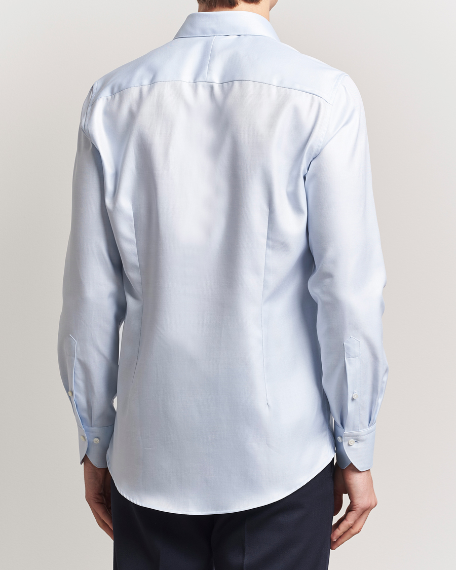 Herr | Skjortor | Stenströms | 1899 Slim Cotton Twill Shirt Light Blue