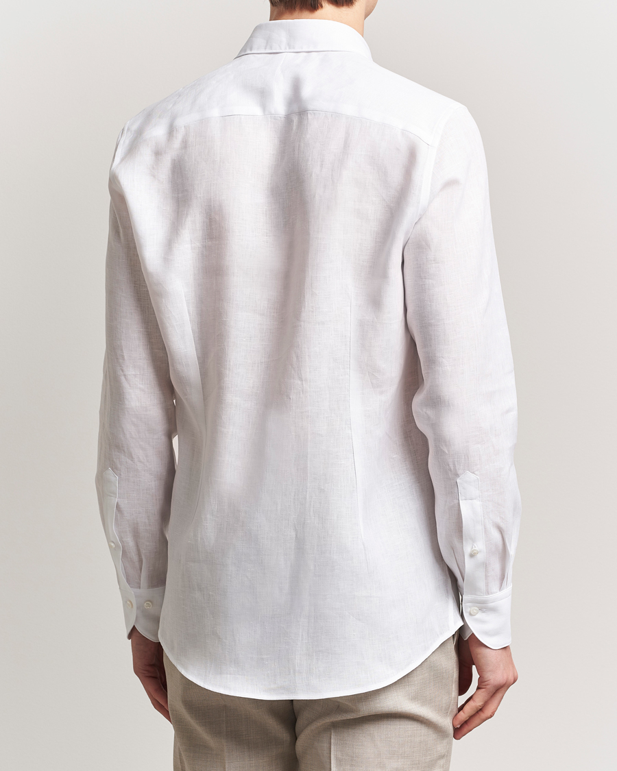 Herr | Skjortor | Stenströms | 1899 Slim Linen Shirt White