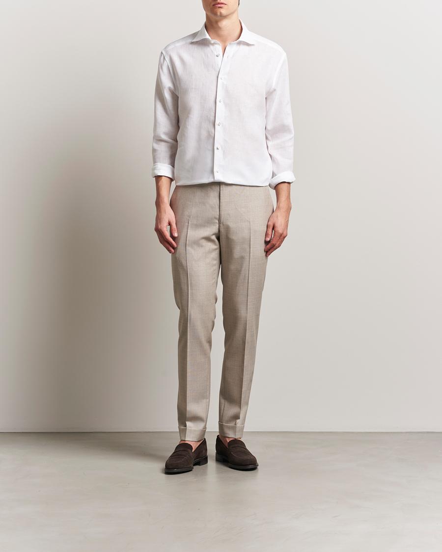 Herr | Skjortor | Stenströms | 1899 Linen Shirt White