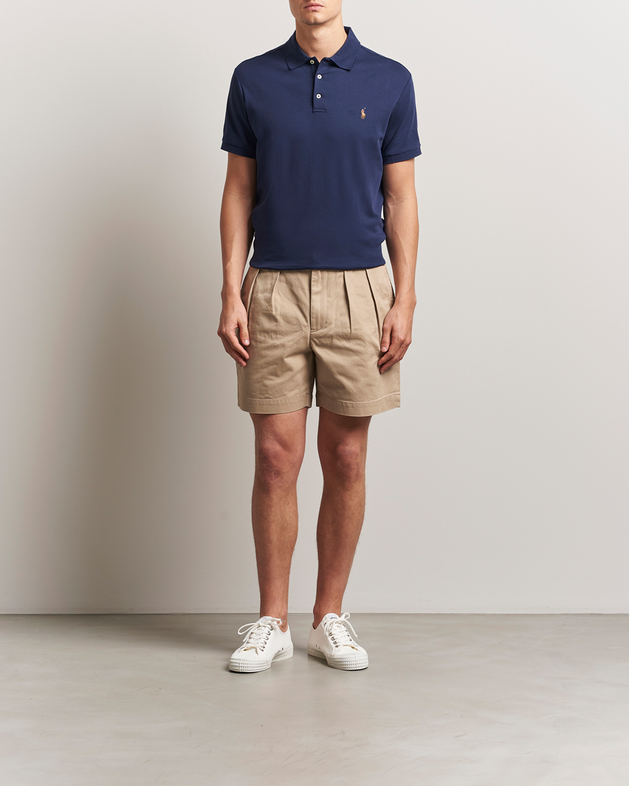 Herr | Pikéer | Polo Ralph Lauren | Custom Slim Fit Cotton Polo Refined Navy