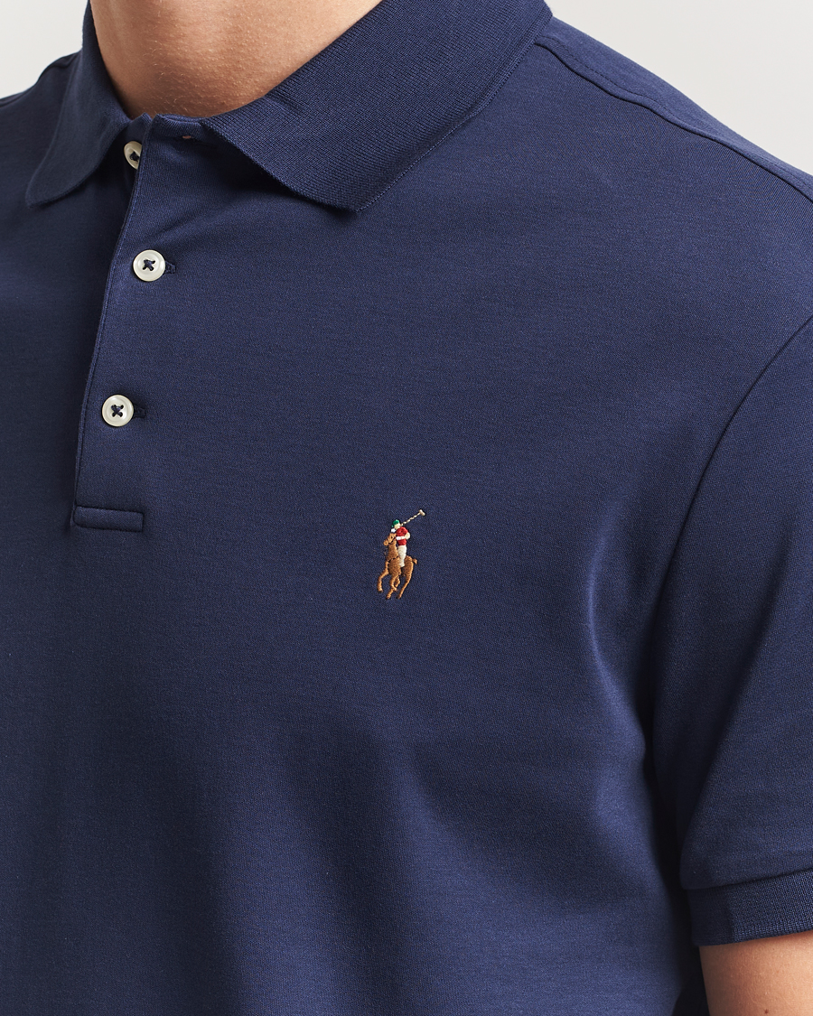Herr | Pikéer | Polo Ralph Lauren | Custom Slim Fit Cotton Polo Refined Navy