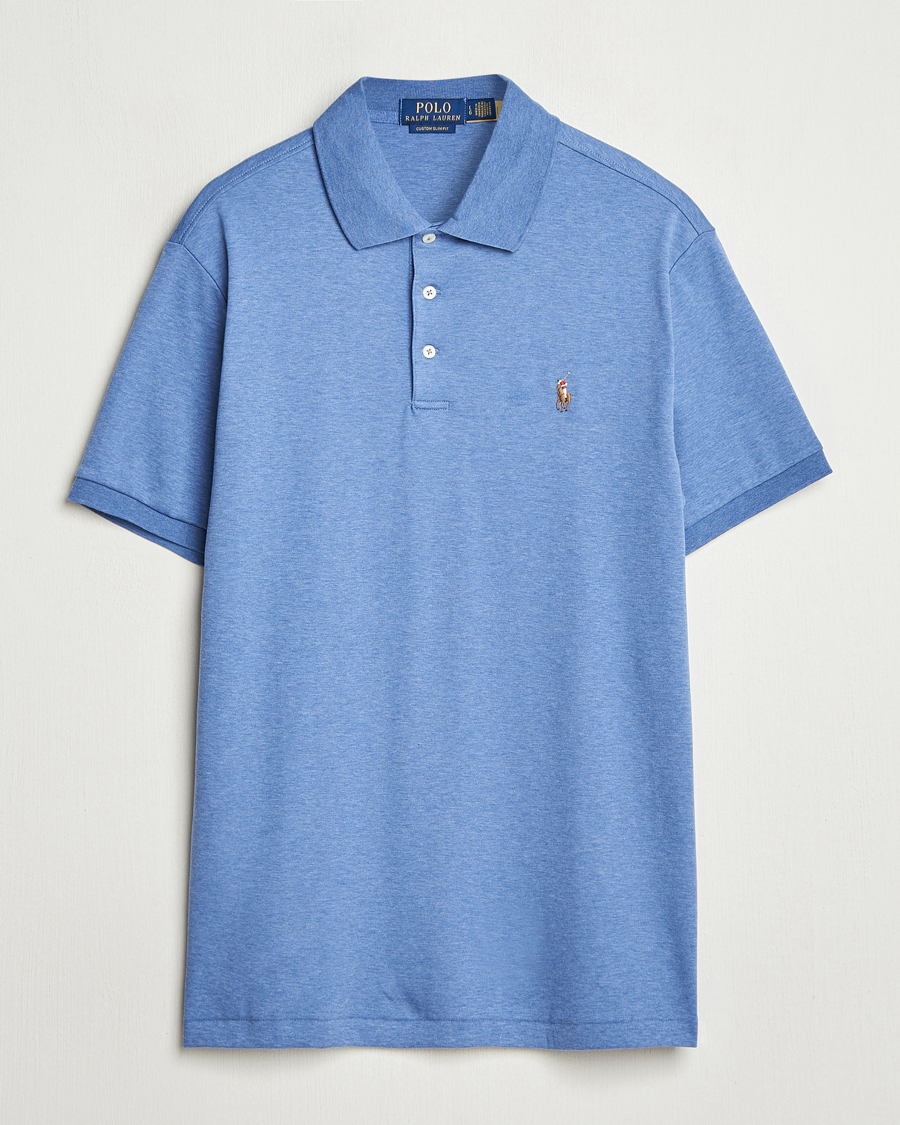 Herr | Pikéer | Polo Ralph Lauren | Custom Slim Fit Cotton Polo Faded Royal
