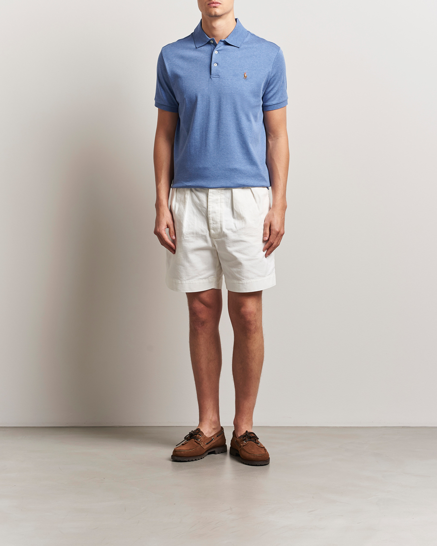 Herr | Pikéer | Polo Ralph Lauren | Custom Slim Fit Cotton Polo Faded Royal
