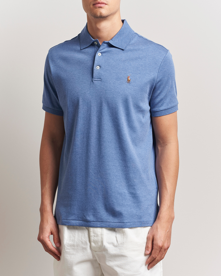 Herr | Pikéer | Polo Ralph Lauren | Custom Slim Fit Cotton Polo Faded Royal