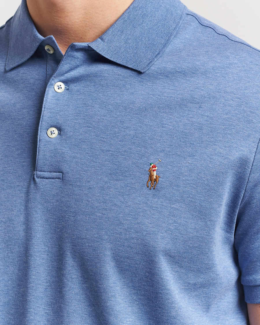Herr | Pikéer | Polo Ralph Lauren | Custom Slim Fit Cotton Polo Faded Royal