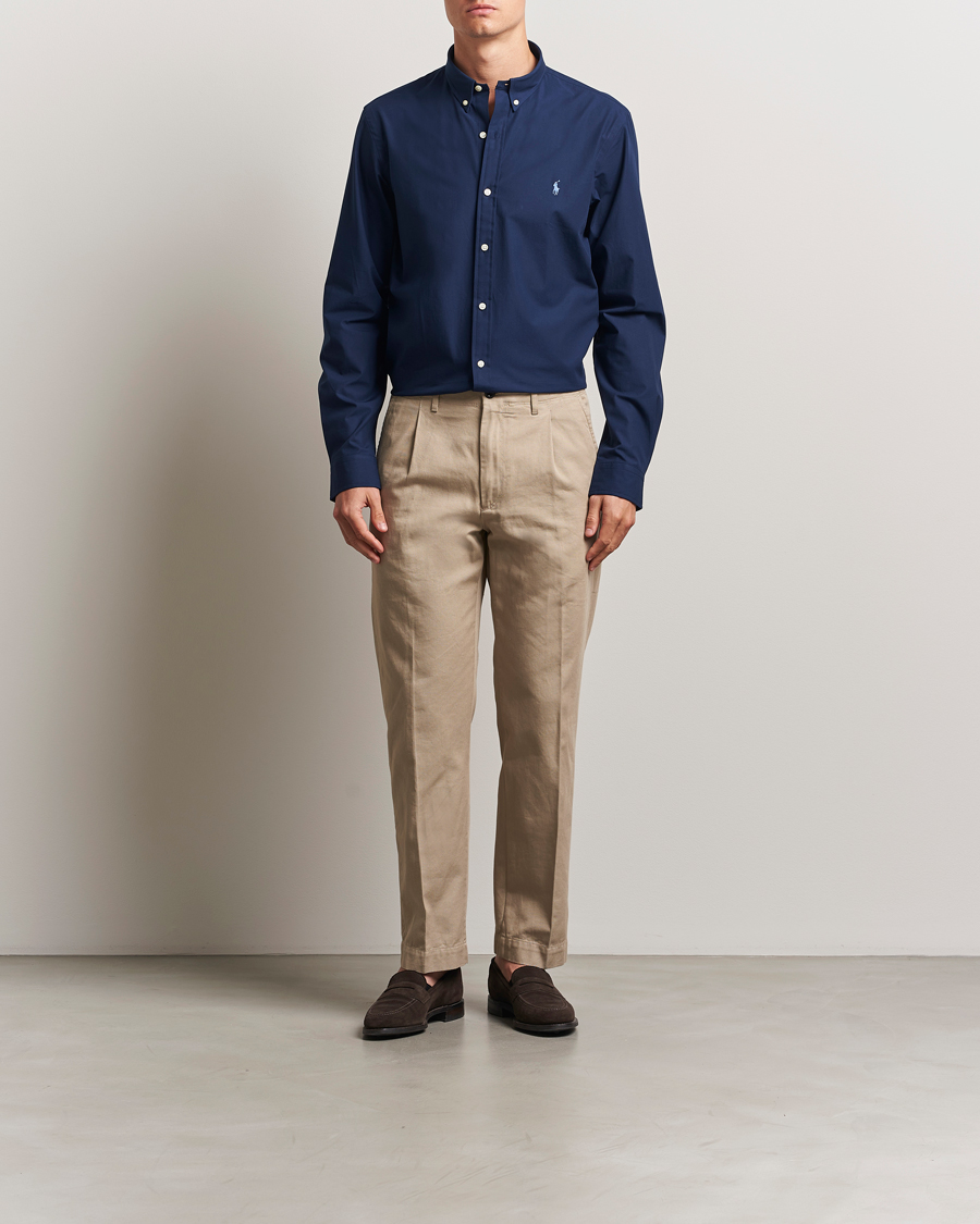 Herr | Skjortor | Polo Ralph Lauren | Slim Fit Poplin Shirt Newport Navy