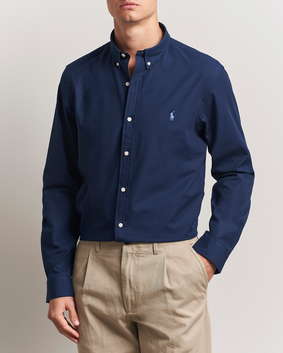 Herr | Skjortor | Polo Ralph Lauren | Slim Fit Poplin Shirt Newport Navy