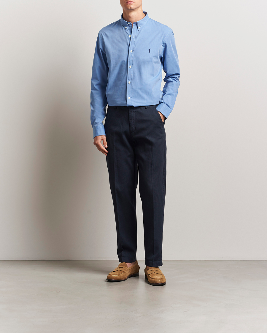 Herr | Skjortor | Polo Ralph Lauren | Slim Fit Poplin Shirt Blue End on End