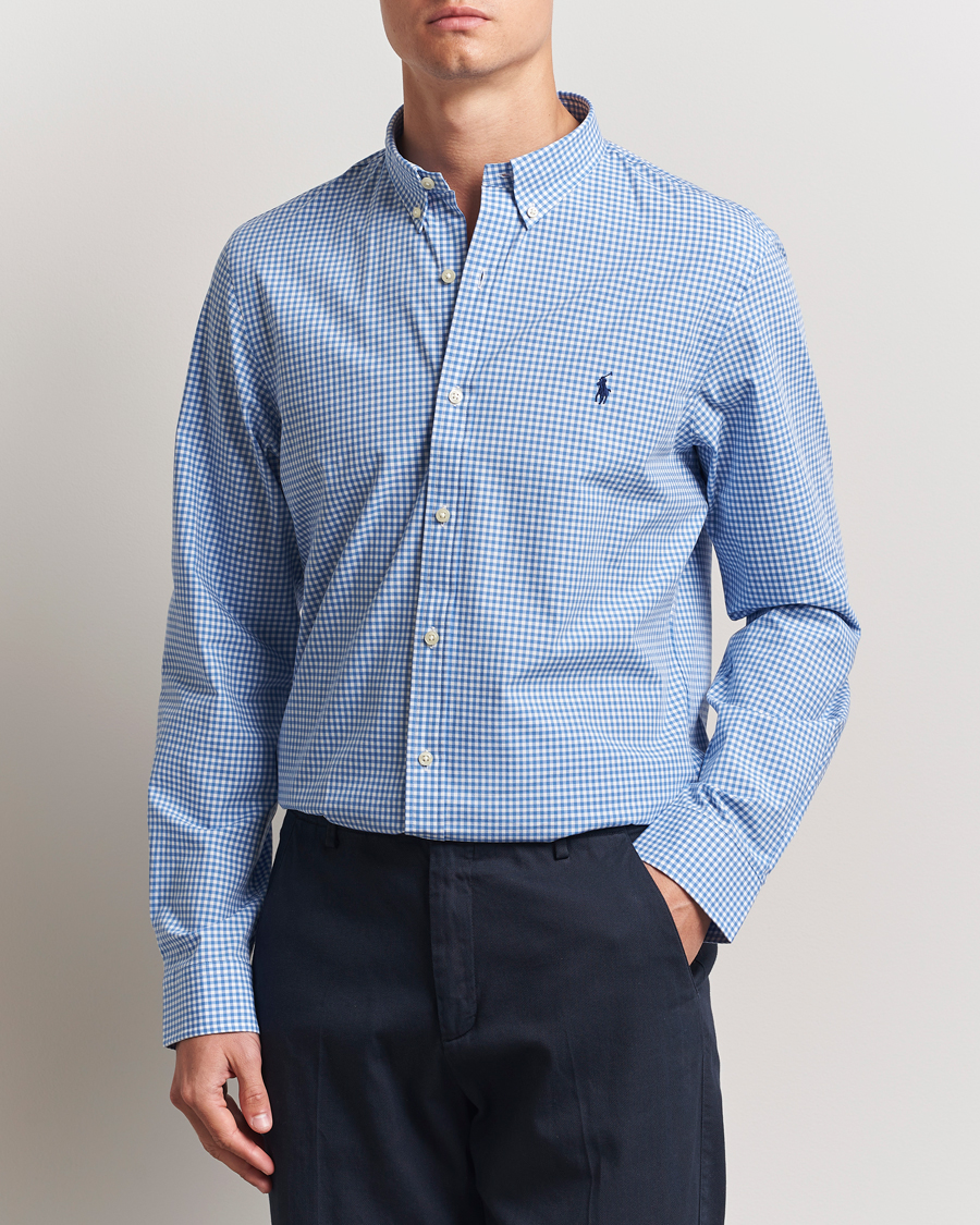 Herr | Skjortor | Polo Ralph Lauren | Slim Fit Poplin Shirt Blue/Check
