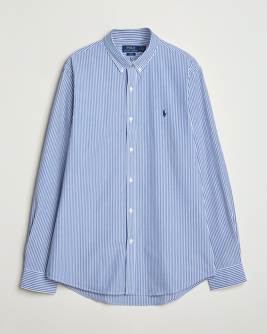 Herr | Skjortor | Polo Ralph Lauren | Slim Fit Poplin Shirt Blue/White Bengal Stripe