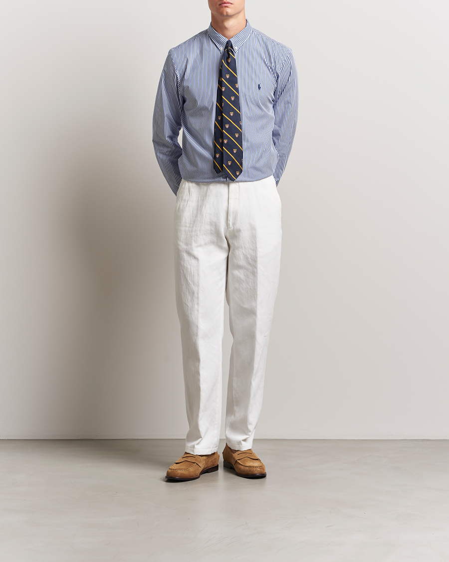 Herr | Skjortor | Polo Ralph Lauren | Slim Fit Poplin Shirt Blue/White Bengal Stripe