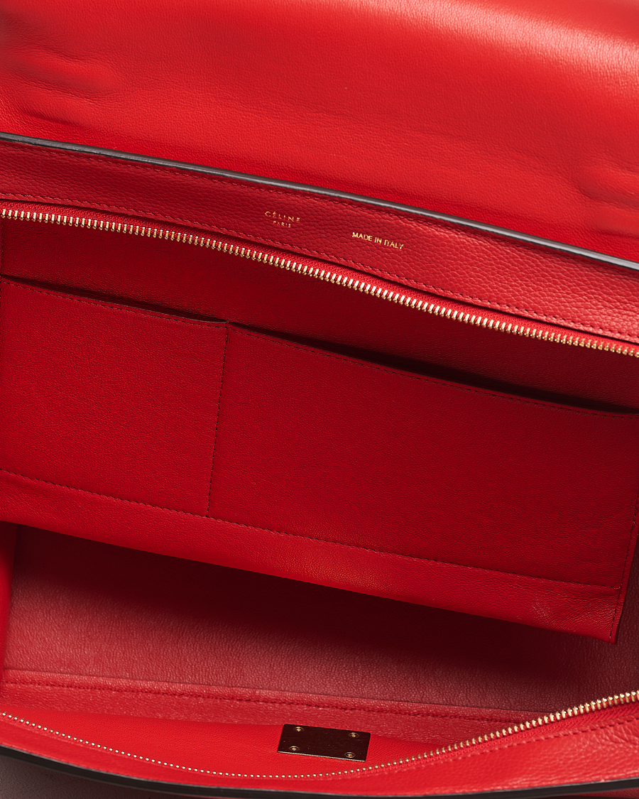 Herr | Gifts for Her | Celine Pre-Owned | Trapeze Leather Suede Handbag Red Medium