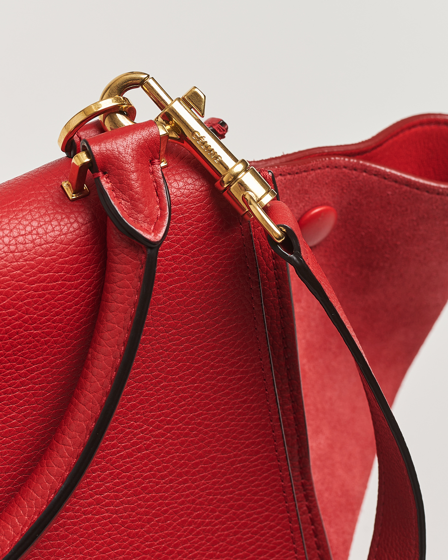 Herr | Gifts for Her | Celine Pre-Owned | Trapeze Leather Suede Handbag Red Medium