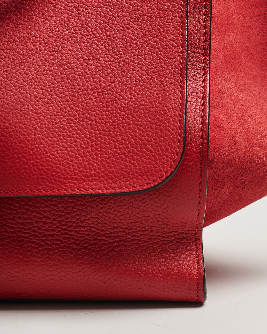 Herr | Gifts for Her | Celine Pre-Owned | Trapeze Leather Suede Handbag Red Medium