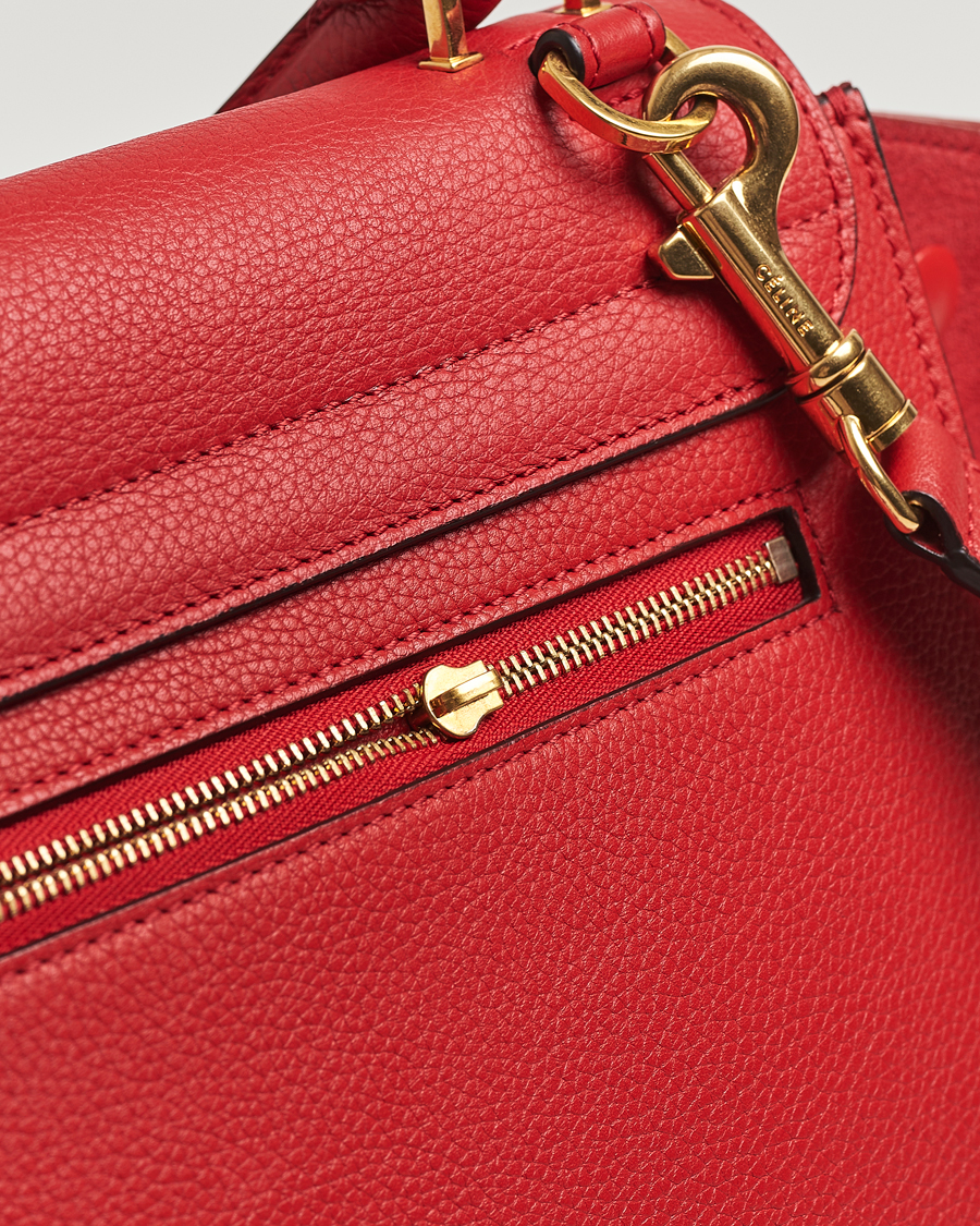 Herr | Gifts for Her | Celine Pre-Owned | Trapeze Leather Suede Handbag Red Medium