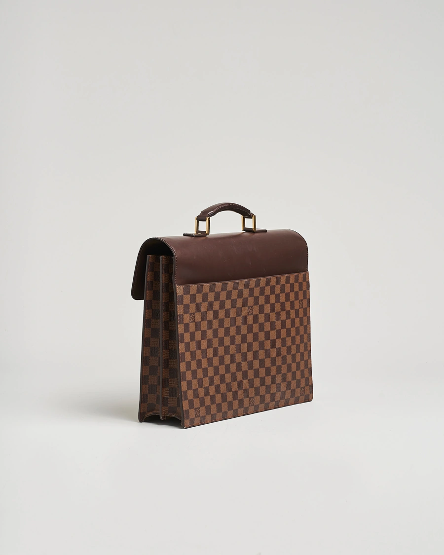 Herr | Pre-Owned & Vintage Bags | Louis Vuitton Pre-Owned | Altona GM Briefcase Damier Ebene