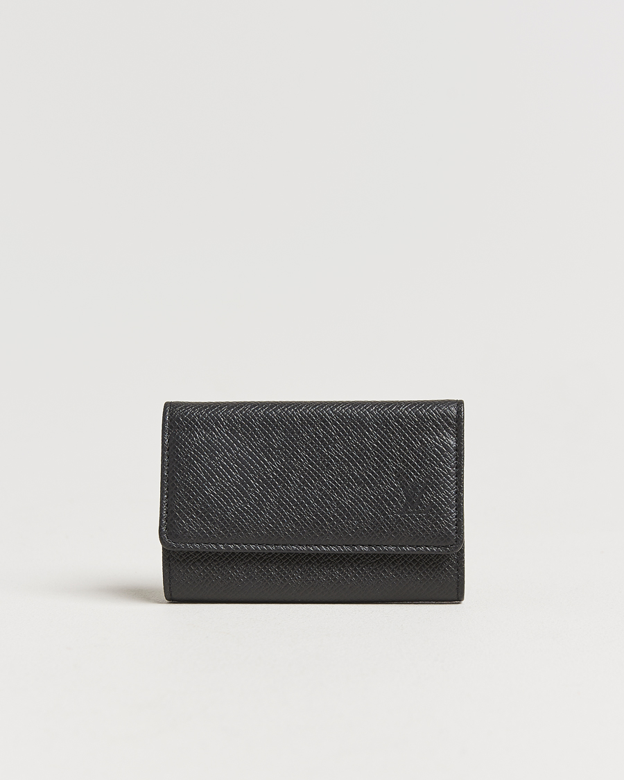 Herr | Louis Vuitton Pre-Owned 6 Key Holder Taiga Black | Louis Vuitton Pre-Owned | 6 Key Holder Taiga Black
