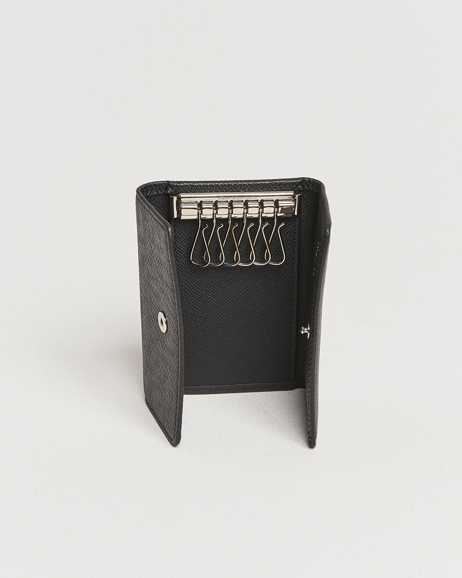 Herr | Louis Vuitton Pre-Owned 6 Key Holder Taiga Black | Louis Vuitton Pre-Owned | 6 Key Holder Taiga Black