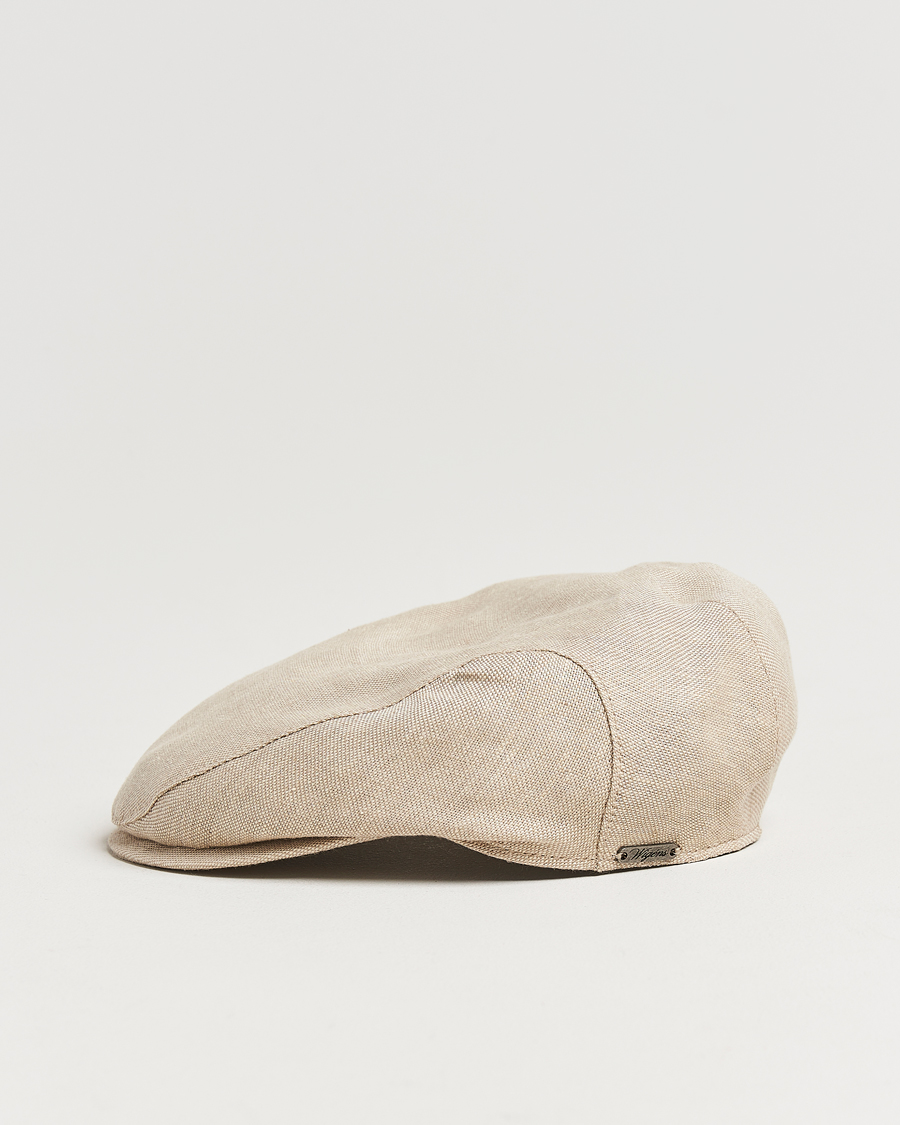 Herr | Hattar & kepsar | Wigéns | Ivy Slim Hopsack Linen Cap Sand