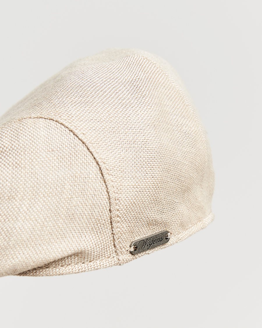 Herr | Hattar & kepsar | Wigéns | Ivy Slim Hopsack Linen Cap Sand