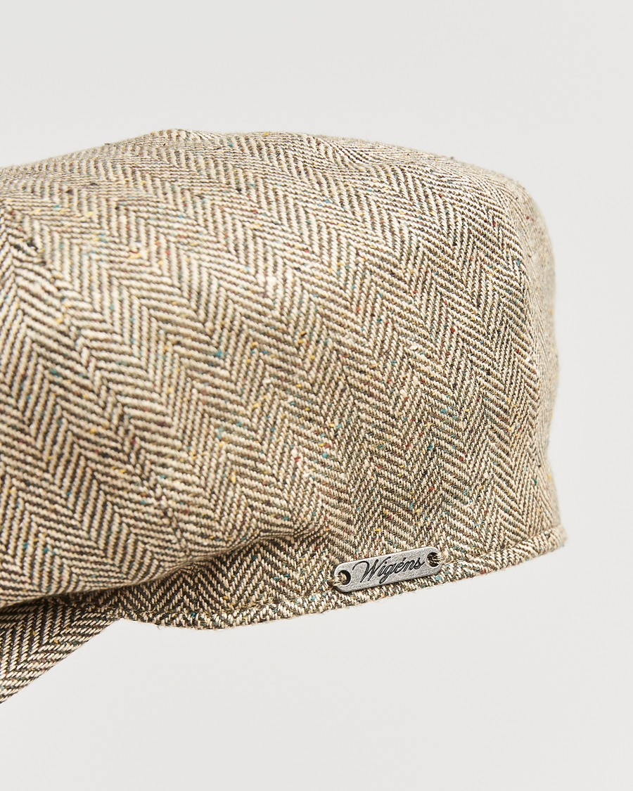 Herr | Hattar & kepsar | Wigéns | Newsboy Retro Herringbone Cap Dark Olive