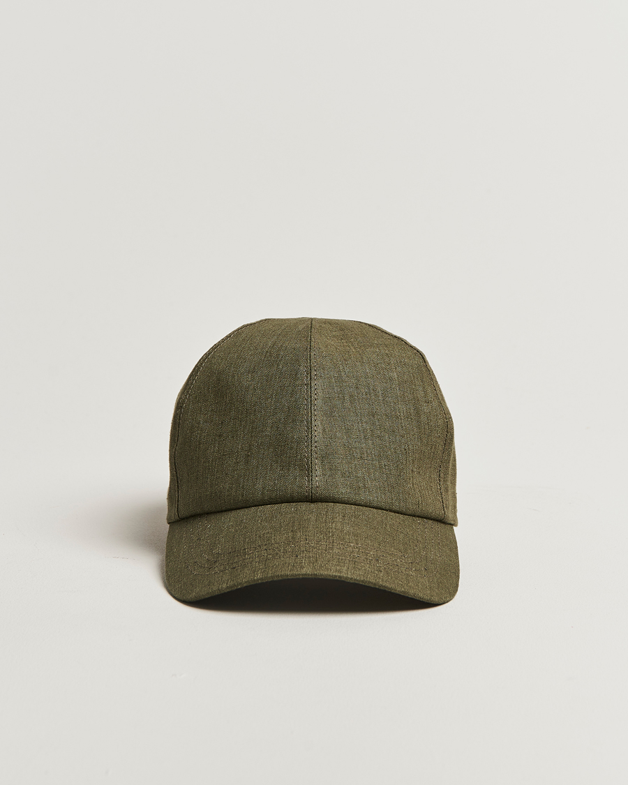 Herr | Hattar & kepsar | Wigéns | Baseball Linen Cap Olive