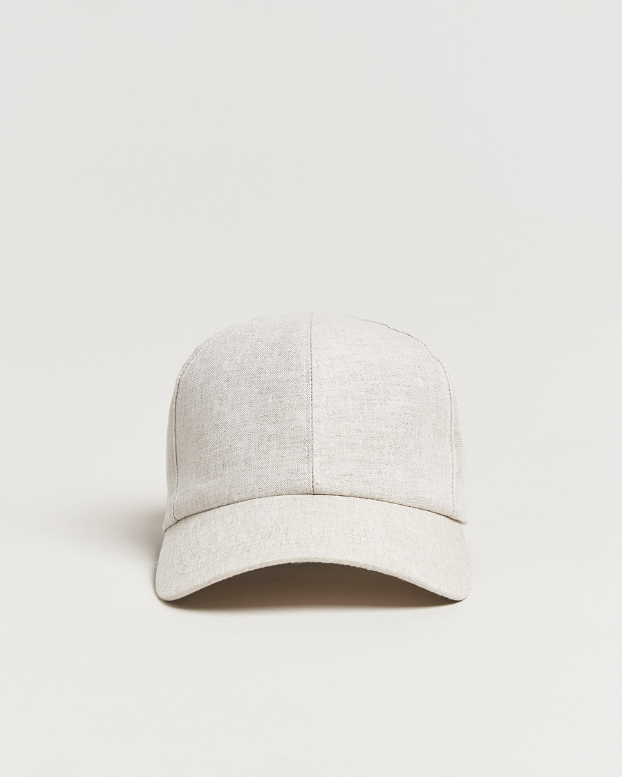 Herr | Hattar & kepsar | Wigéns | Baseball Linen Cap Light Beige