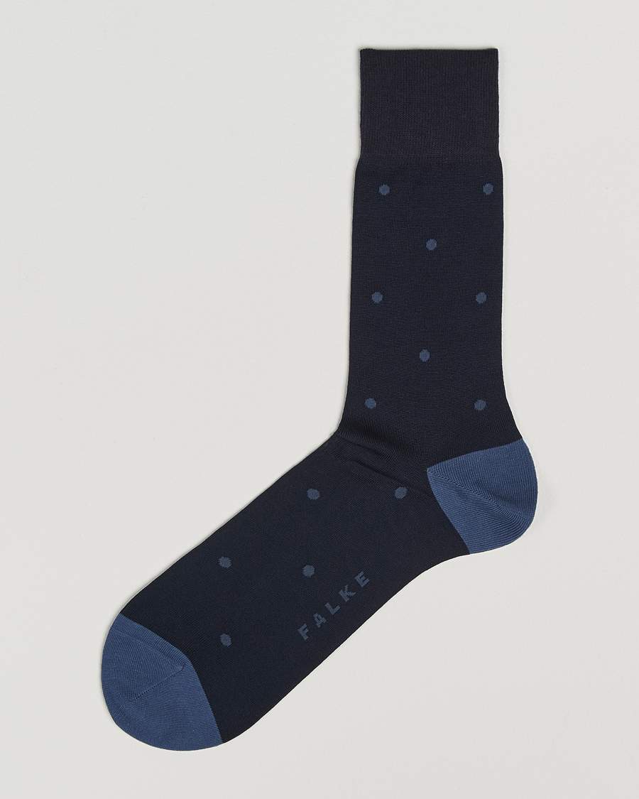 Herr | Underkläder | Falke | Cotton Dot Sock Dark Navy