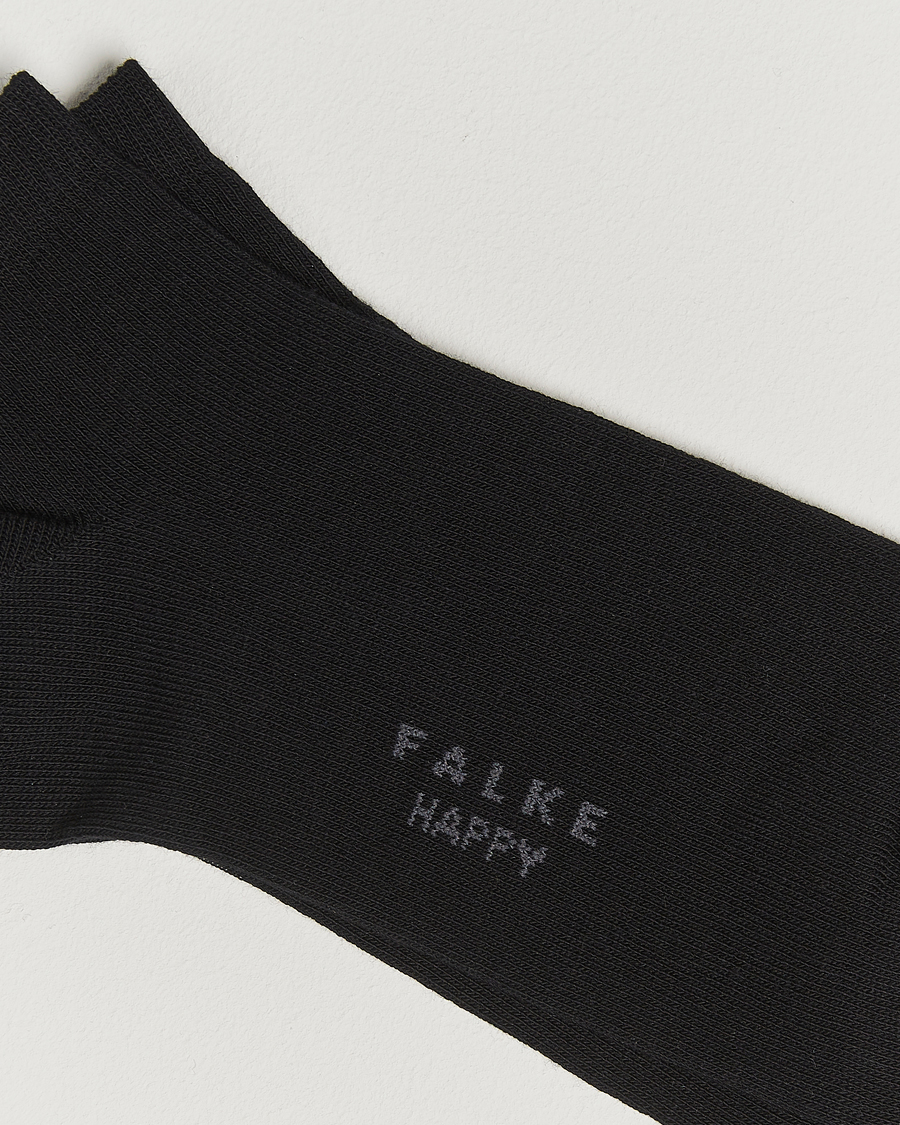 Herr | Underkläder | Falke | Happy 2-Pack Cotton Sneaker Socks Black