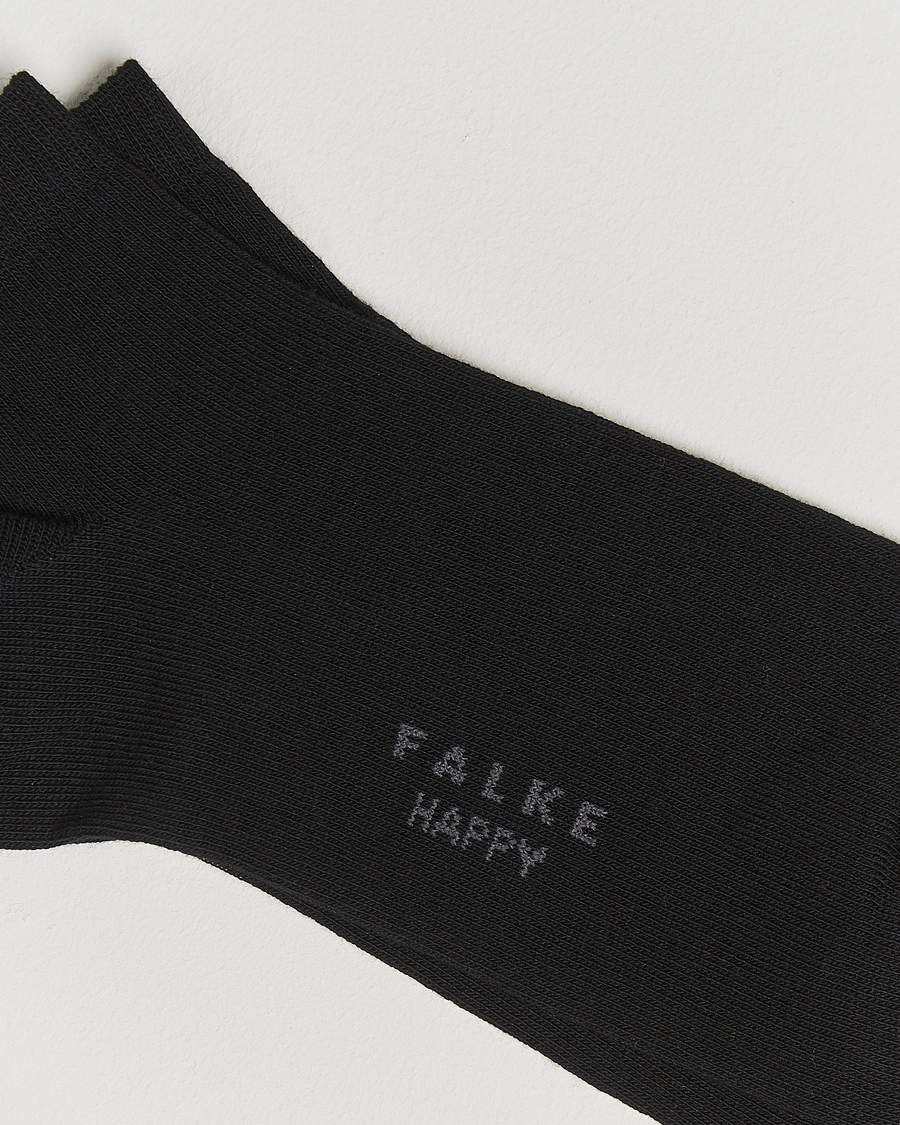 Herr | Underkläder | Falke | Happy 2-Pack Cotton Sneaker Socks Black