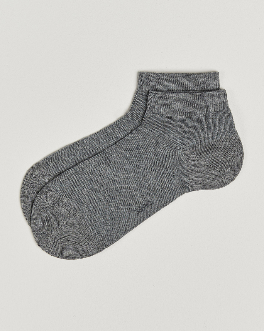 Herr | Underkläder | Falke | Happy 2-Pack Cotton Sneaker Socks Light Grey Melange