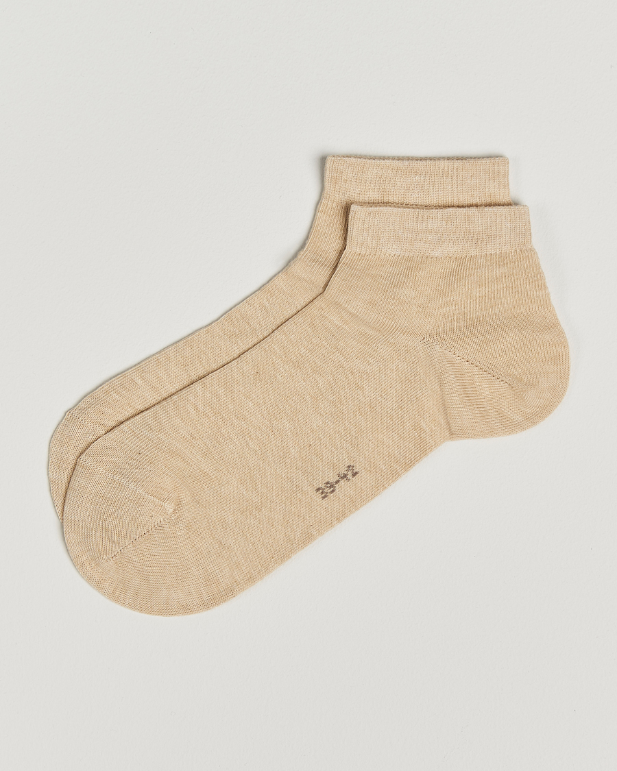 Herr | Underkläder | Falke | Happy 2-Pack Cotton Sneaker Socks Sand Melange