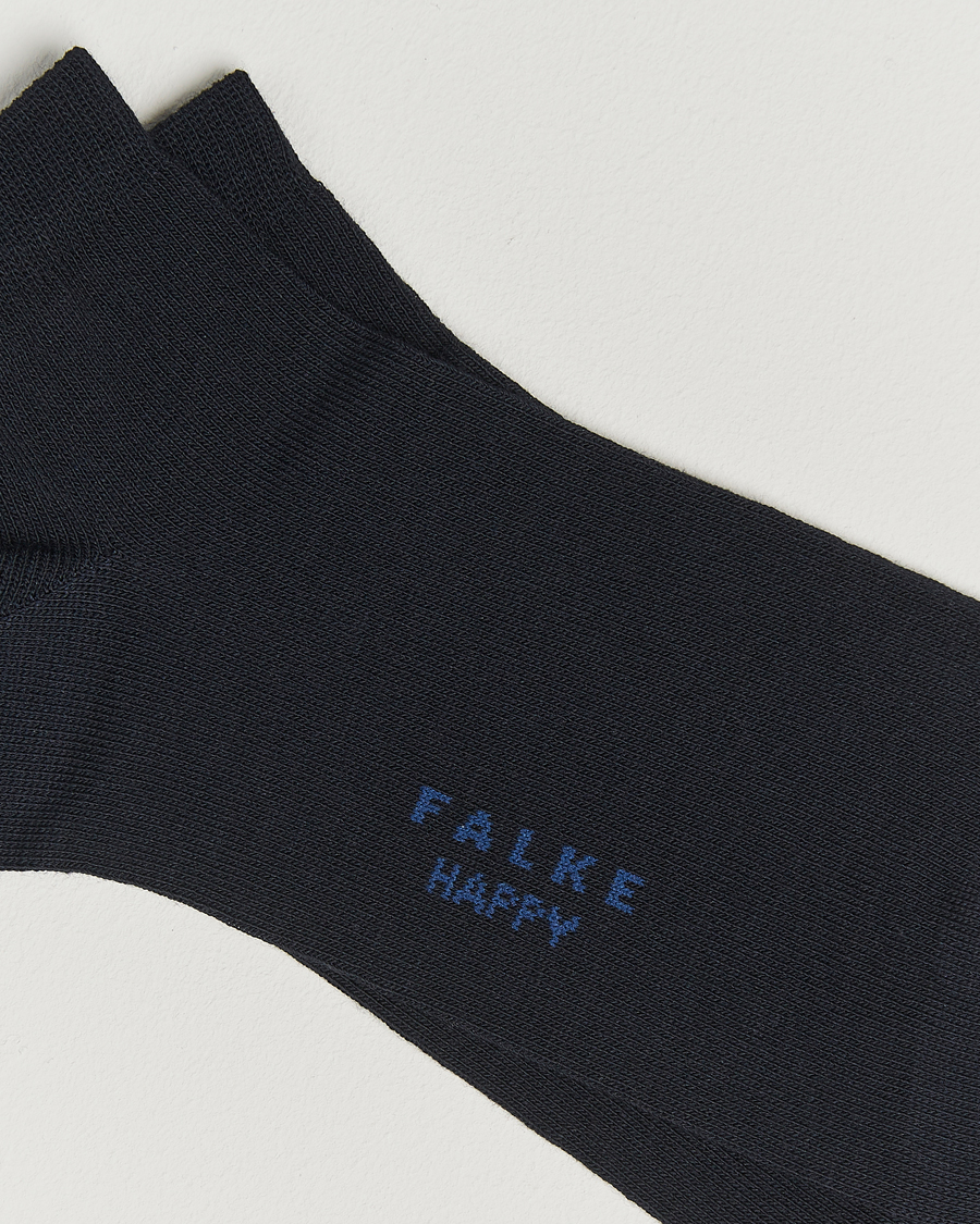 Herr | Underkläder | Falke | Happy 2-Pack Cotton Sneaker Socks Dark Navy