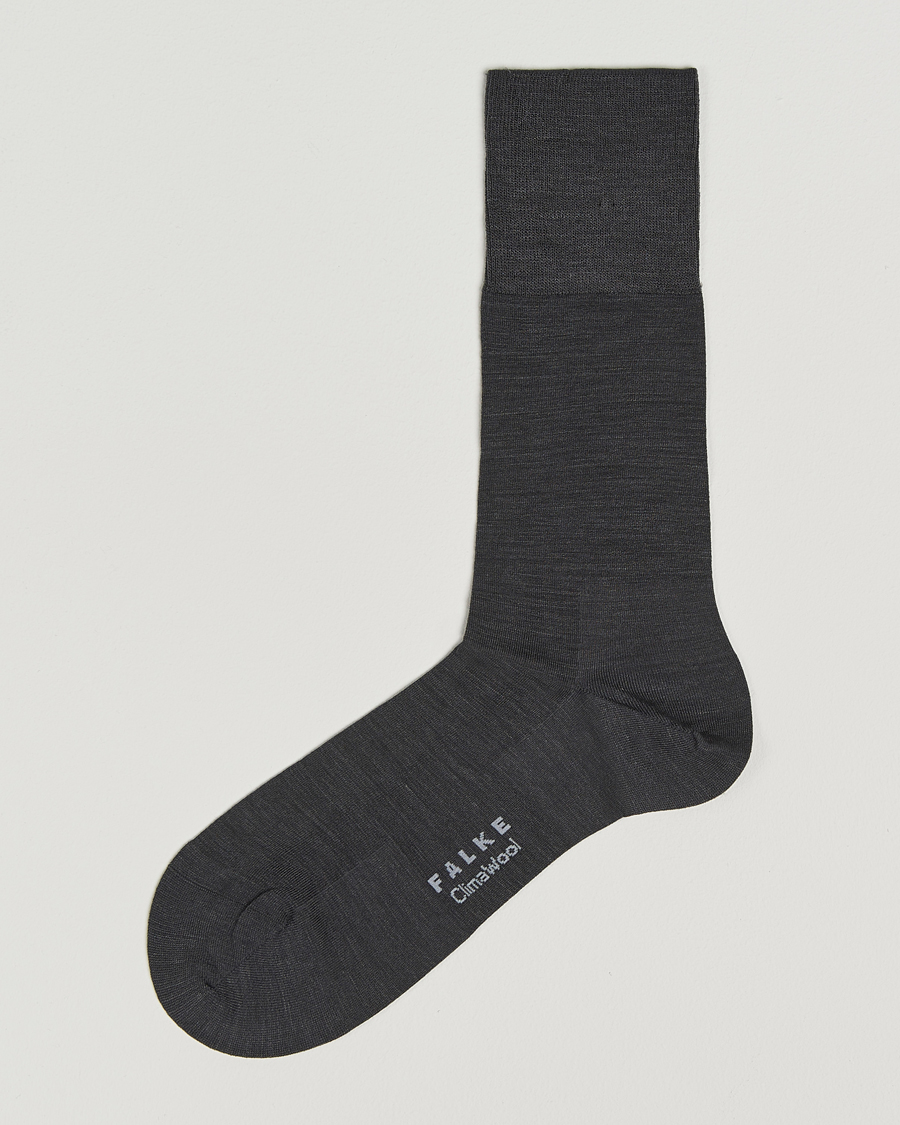 Herr | Underkläder | Falke | Clima Wool Sock Anthracite Melange