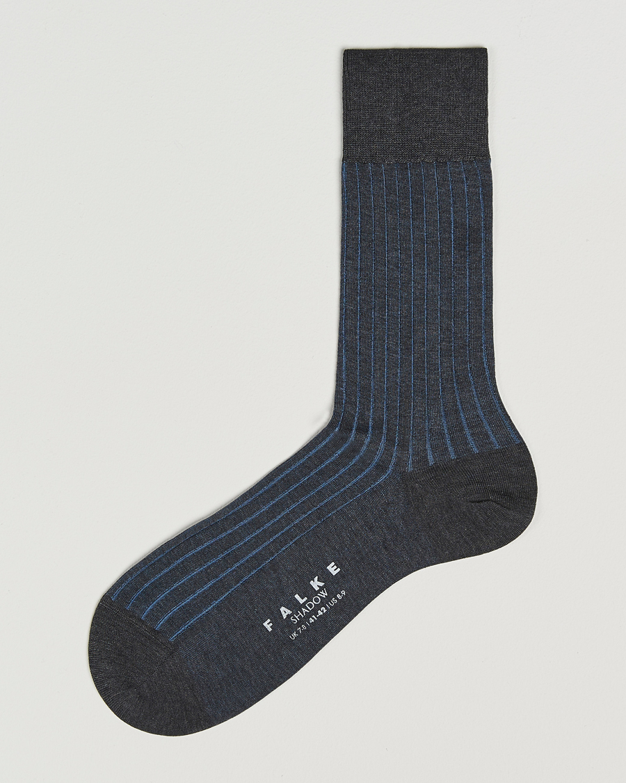 Herr | Underkläder | Falke | Shadow Stripe Sock Anthracite Melange