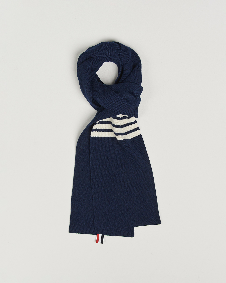 Herr | Halsdukar | Thom Browne | Cashmere Rib Scarf Navy