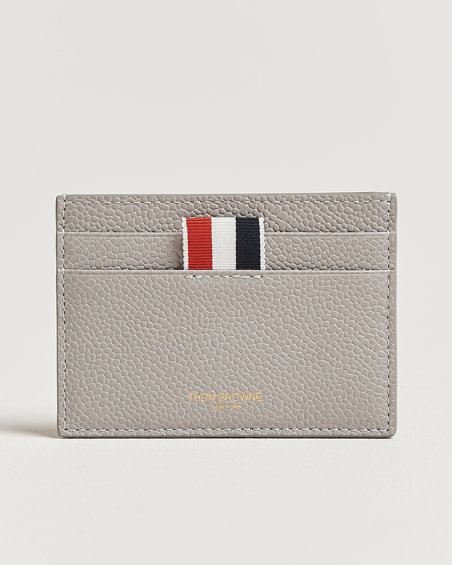 Herr | Plånböcker | Thom Browne | Double Sided Card Holder Light Grey