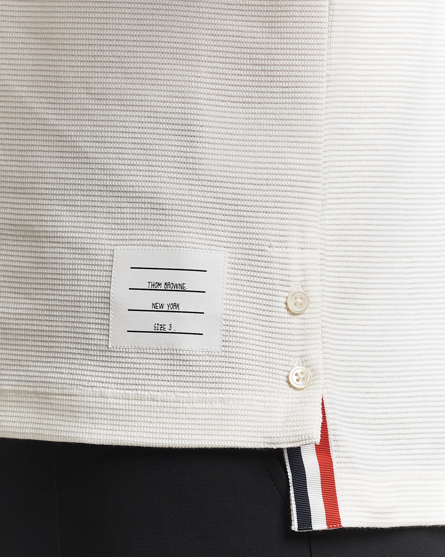 Herr | Pikéer | Thom Browne | Waffle Cotton Polo Natural White