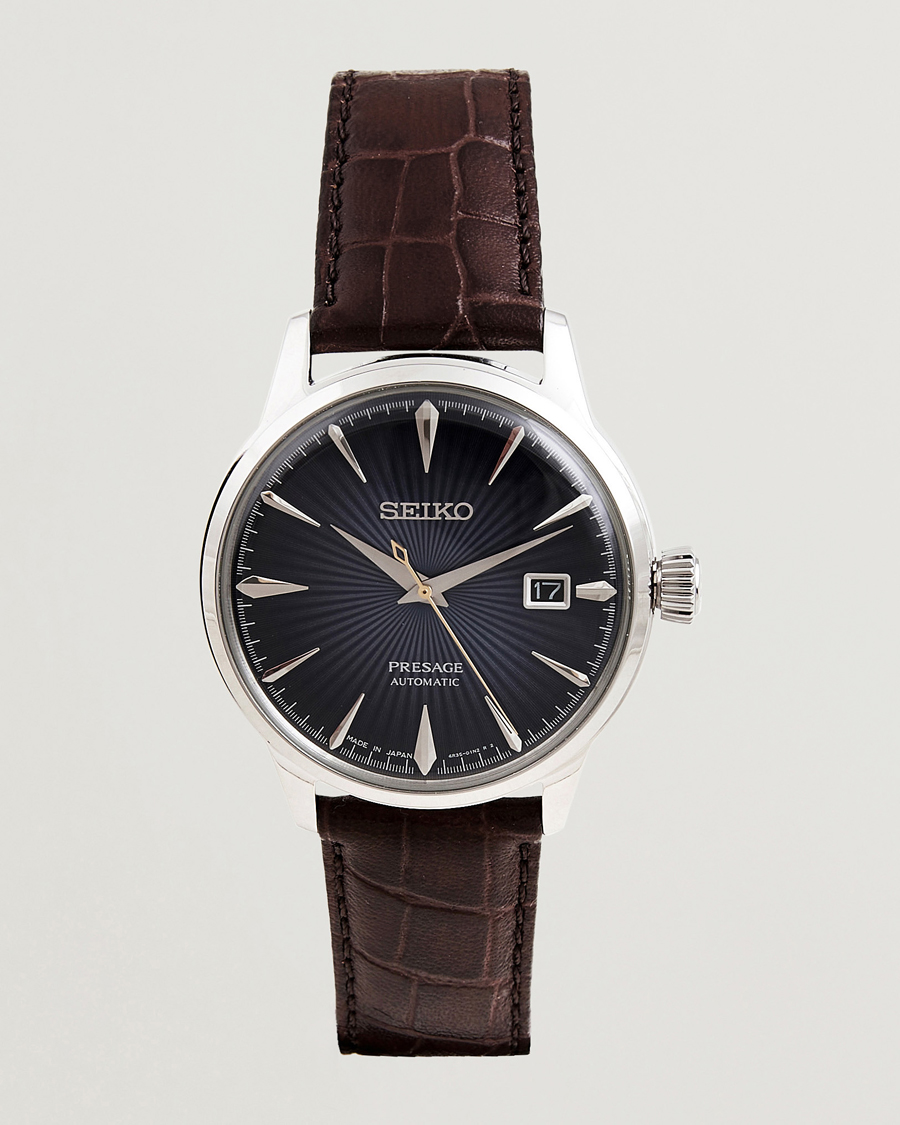 Herr | Seiko Presage Automatic Leather 40mm Blue Dial | Seiko | Presage Automatic Leather 40mm Blue Dial