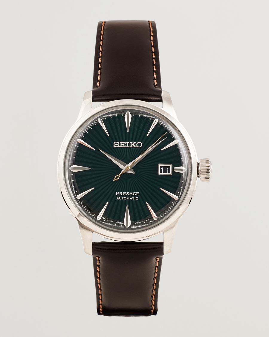 Herr | Seiko Presage Automatic Leather 41mm Green Dial | Seiko | Presage Automatic Leather 41mm Green Dial