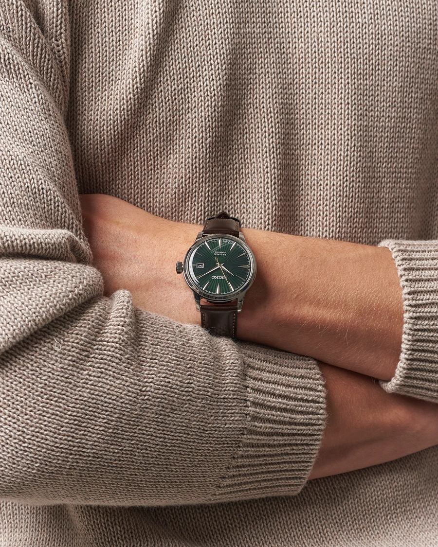 Herr | Seiko Presage Automatic Leather 41mm Green Dial | Seiko | Presage Automatic Leather 41mm Green Dial