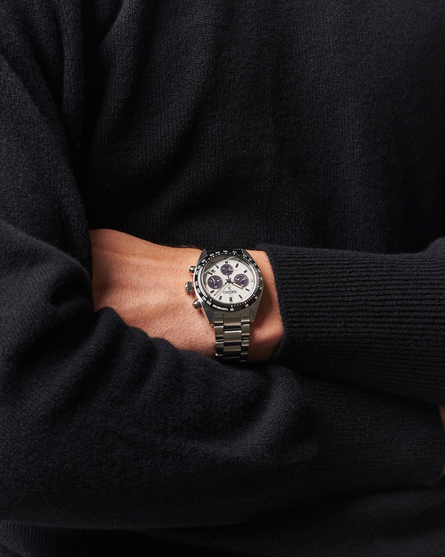 Herr | Seiko Prospex Chronograph Steel 39mm White Dial | Seiko | Prospex Chronograph Steel 39mm White Dial