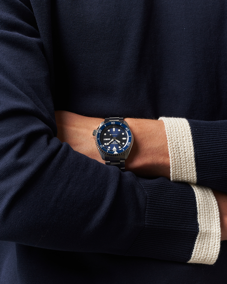 Herr | Seiko 5 Sports Automatic Diver Steel 43mm Blue Dial | Seiko | 5 Sports Automatic Diver Steel 43mm Blue Dial
