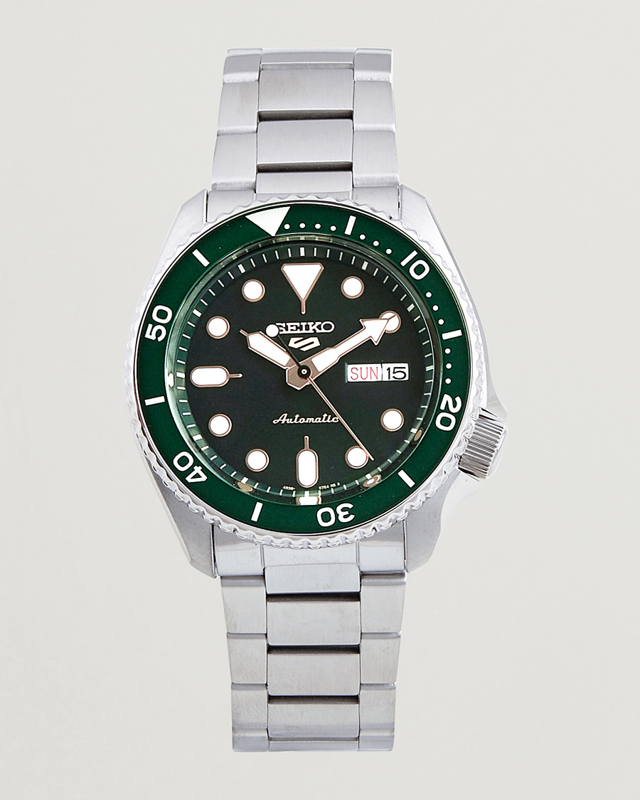 Herr | Seiko 5 Sports Automatic Diver Steel 43mm Green Dial | Seiko | 5 Sports Automatic Diver Steel 43mm Green Dial