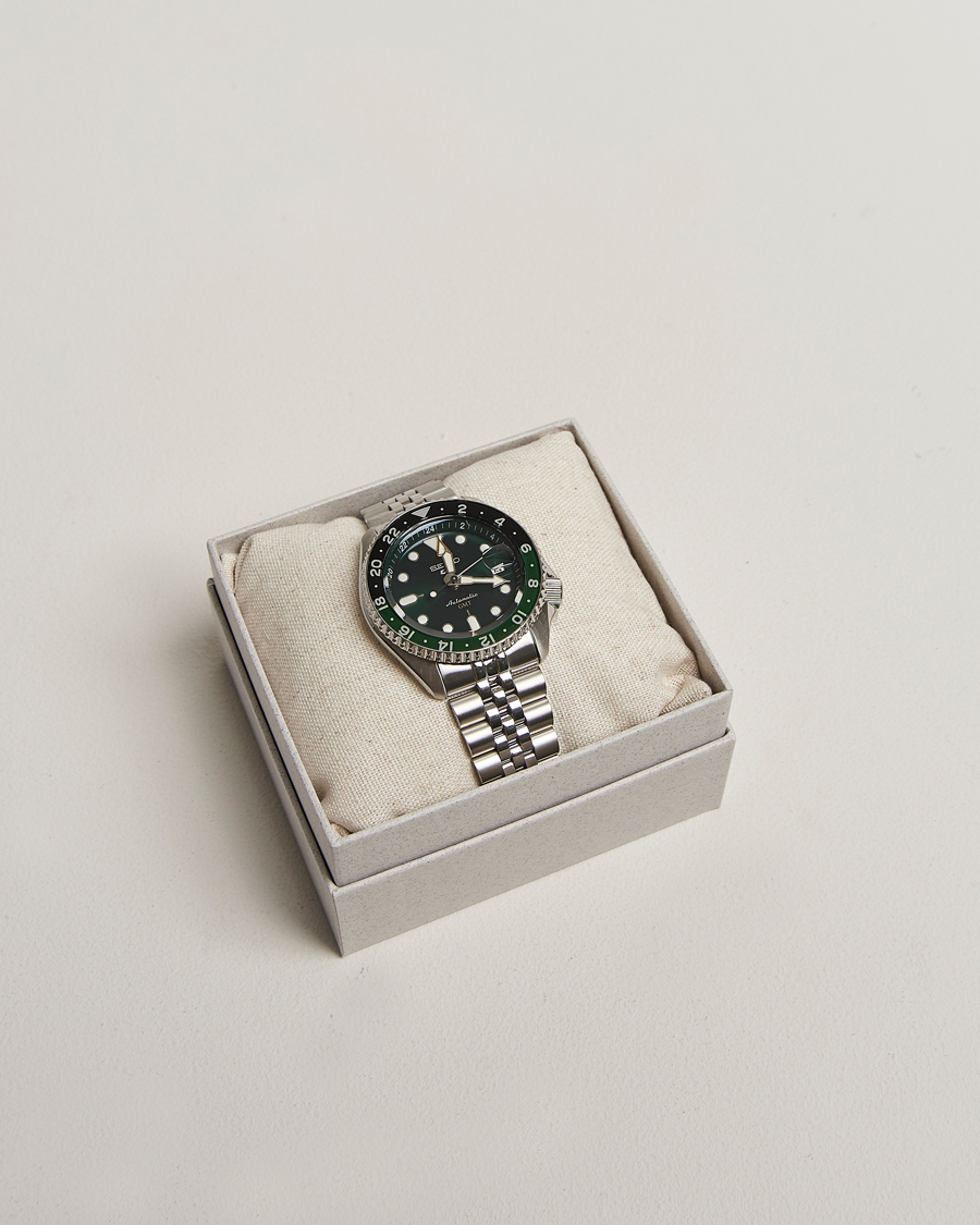 Herr | Seiko 5 Sports Automatic GMT Diver Steel 42mm Green Dial | Seiko | 5 Sports Automatic GMT Diver Steel 42mm Green Dial