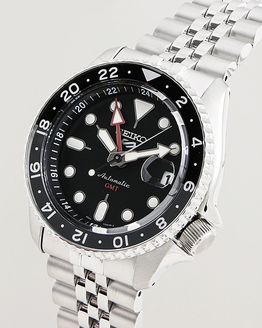 Herr | Seiko 5 Sports Automatic GMT Diver Steel 42mm Black Dial | Seiko | 5 Sports Automatic GMT Diver Steel 42mm Black Dial