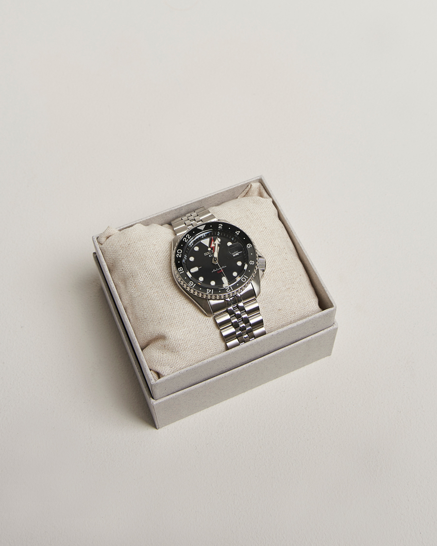 Herr | Seiko 5 Sports Automatic GMT Diver Steel 42mm Black Dial | Seiko | 5 Sports Automatic GMT Diver Steel 42mm Black Dial